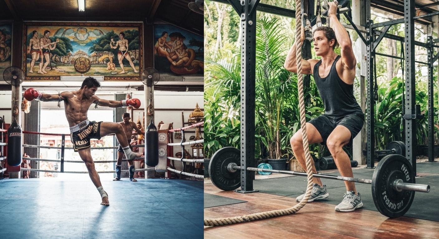 มวยไทย vs CrossFit: อะไรดีกว่ากันเพื่อสุขภาพ? เปรียบเทียบอย่างตรงไปตรงมา | RoamFit