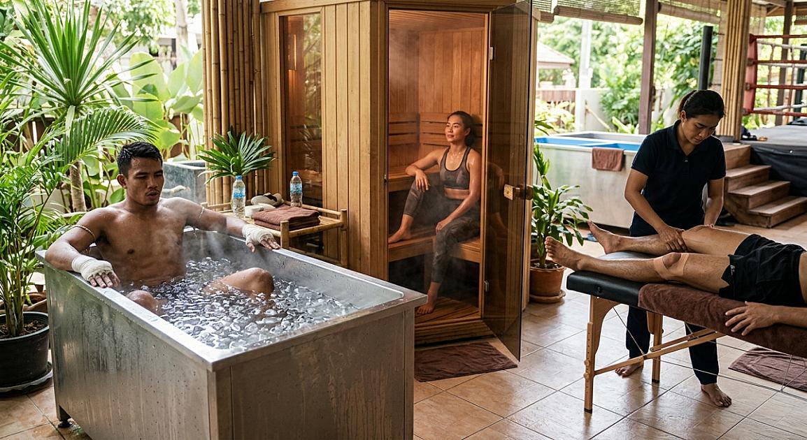 Récupération sportive à Bangkok : bains de glace, saunas et kiné